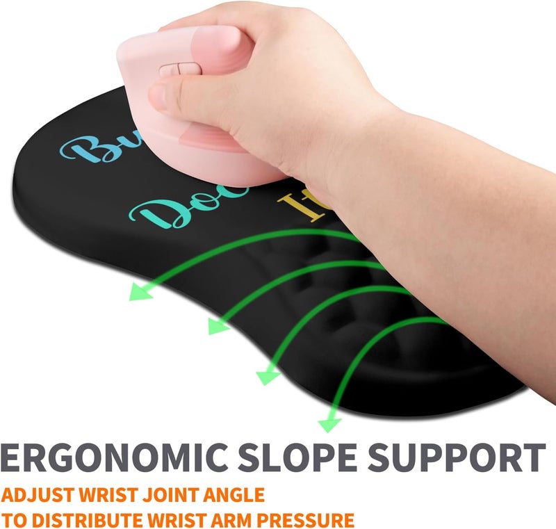 Armanza Ergonomic Joint Wrist Support Mouse Pad with Memory Foam Cushion Massage Bump, Carpal Tunnel Pain Relief Mousepad Slope Design for Wrist Rest, 11.8x7.9 in, But Did You Document It - Image 2